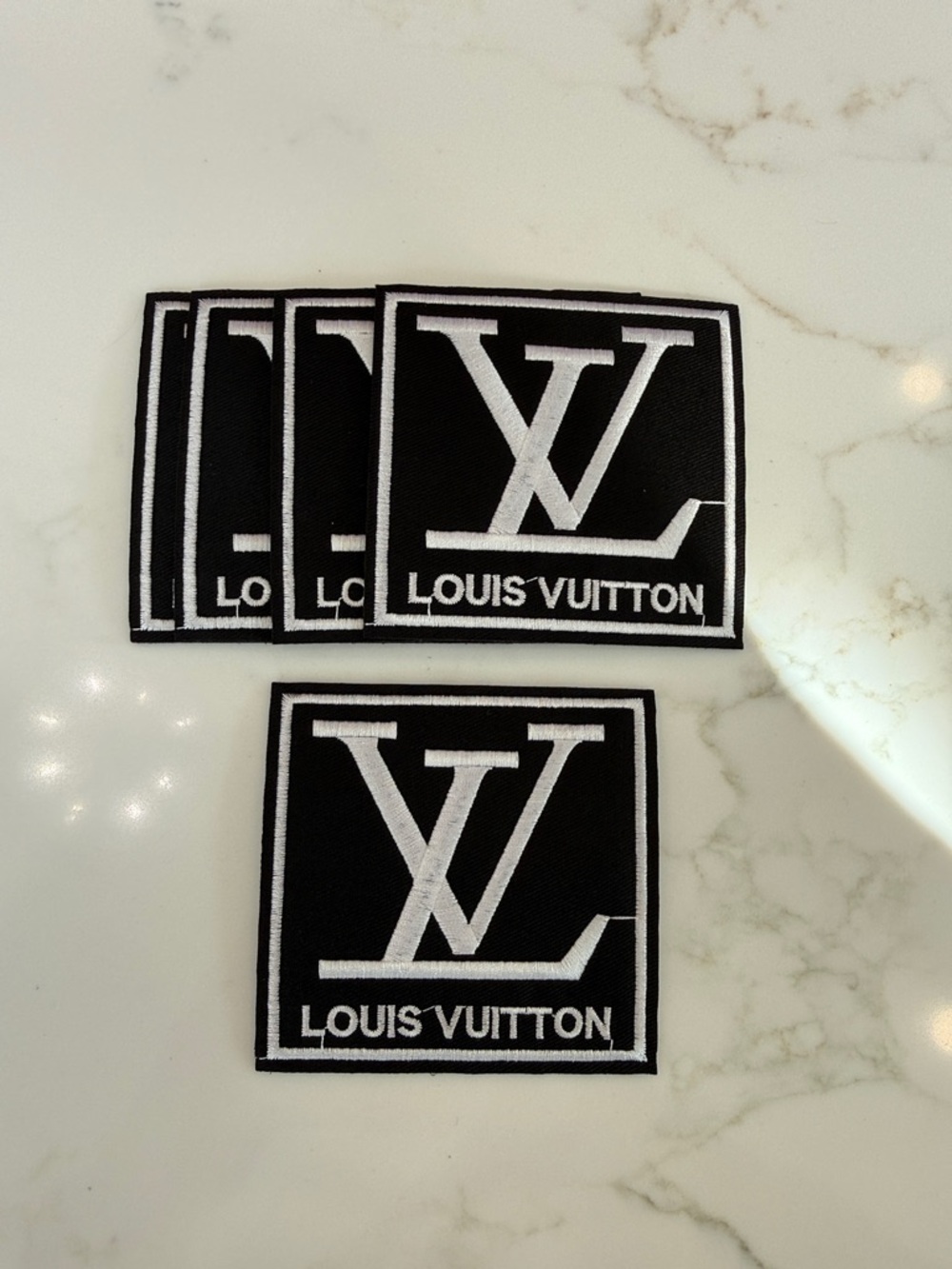 Hand Crafted Iron On Embroidered Square Patch